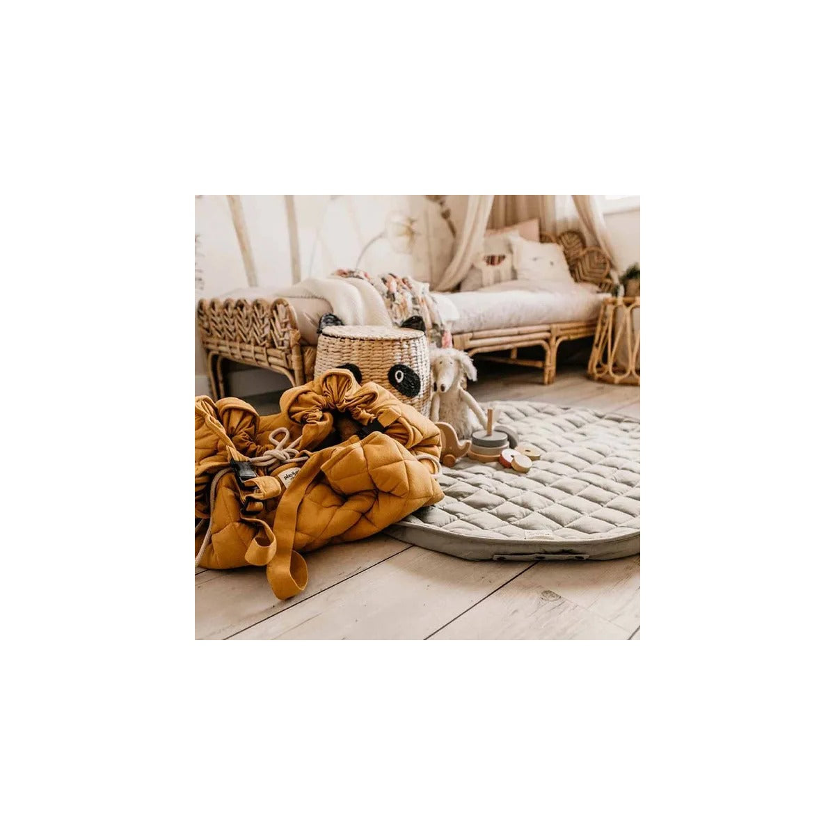 Play and Go Playmat & Storage Bag - Organic Meadow Green