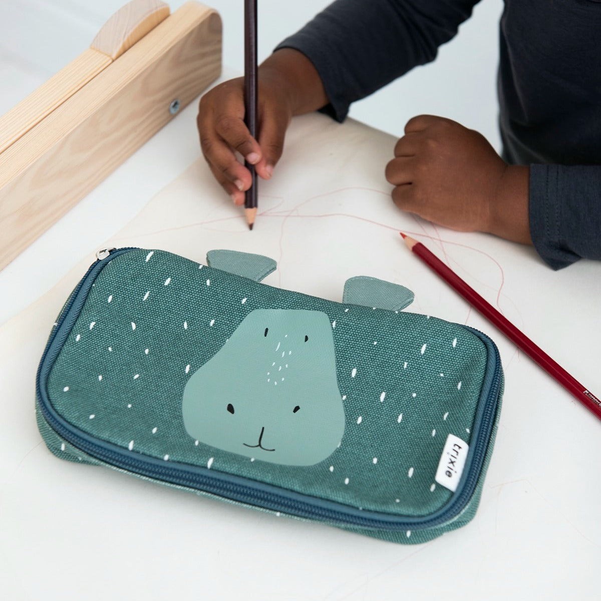 Trixie Pencil case rectangular - Mr. Hippo