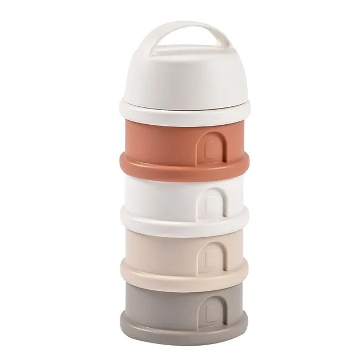 Beaba Beaba Formula Milk Container 4 Compartments Cotton White/Ter