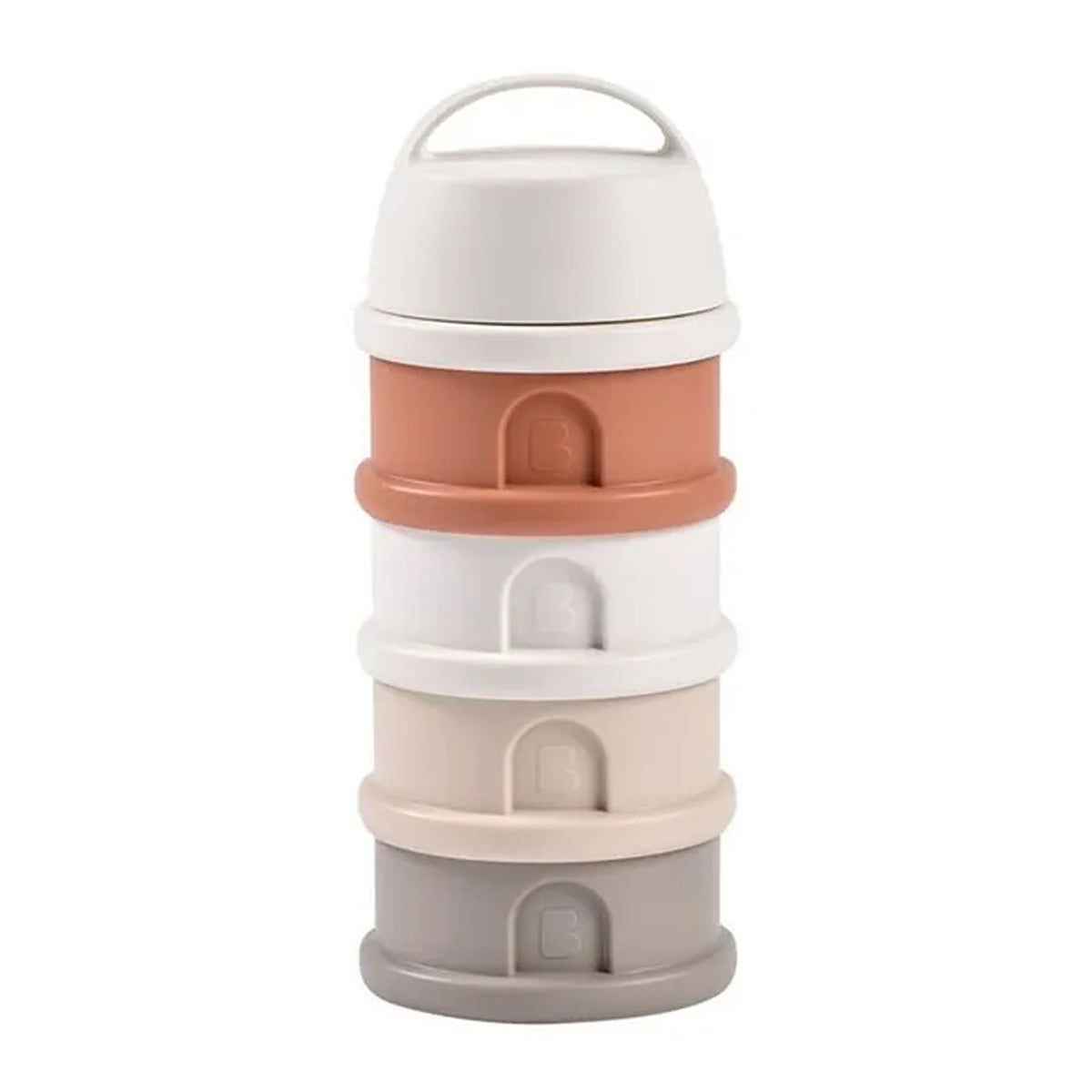 Beaba Beaba Formula Milk Container 4 Compartments Cotton White/Ter