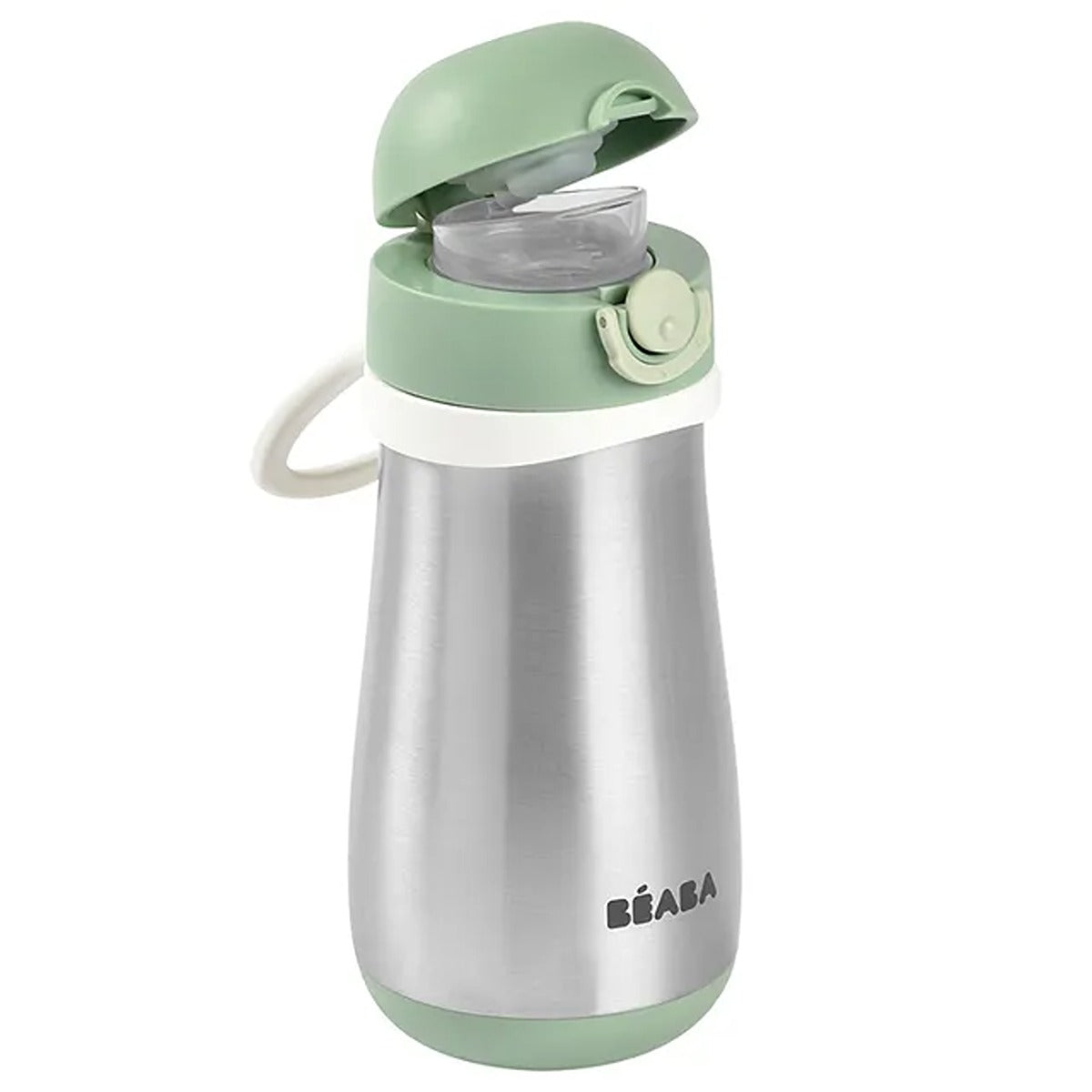 Beaba Stainless Steel Spout Bottle 350 ml - Sage Green