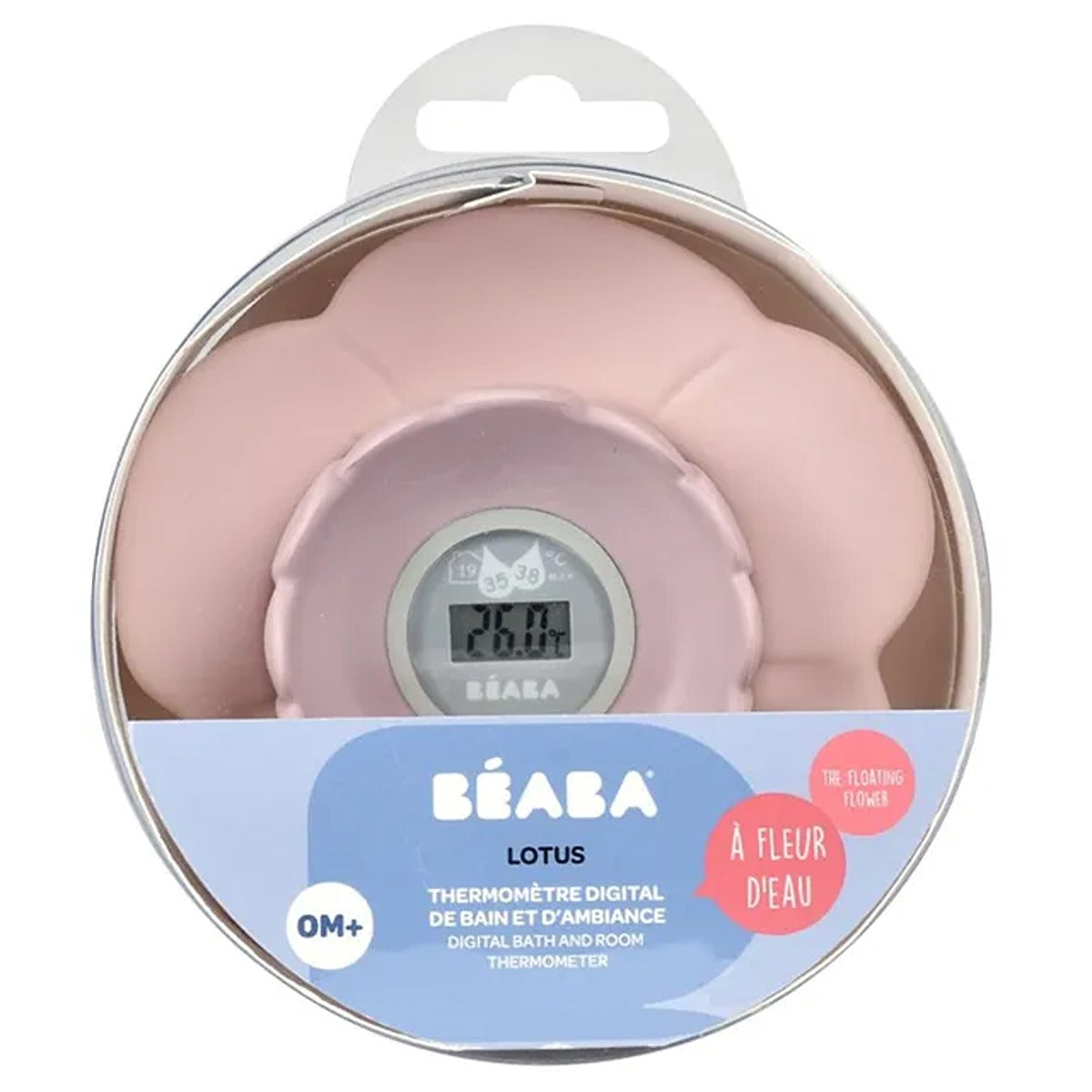 Beaba Beaba Lotus Multi-Functional Bath Thermometer Old Pink