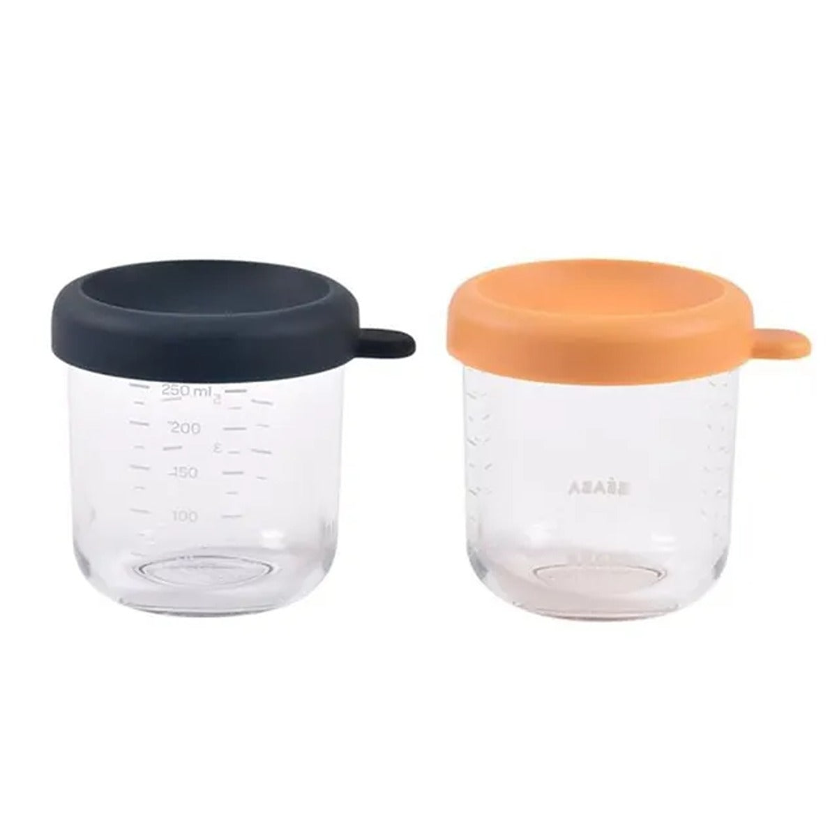 Beaba Beaba Set of 2 x 250 ml Glass Conservative Jars Night Blue/H