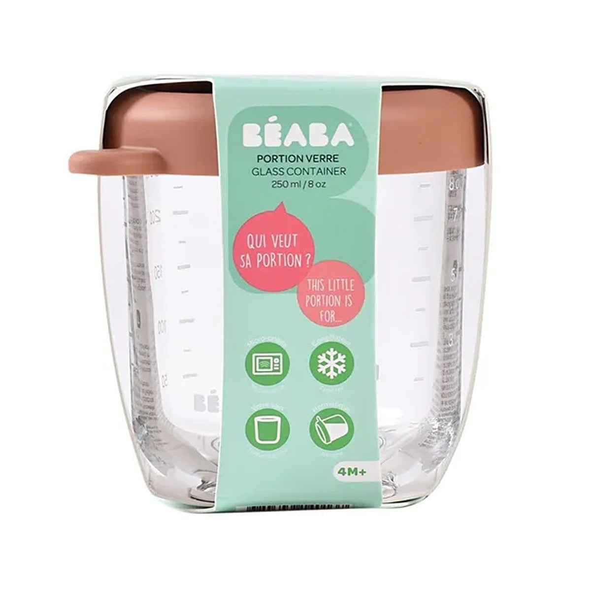 Beaba Beaba 250 ml Glass Conservative Jars Terracotta