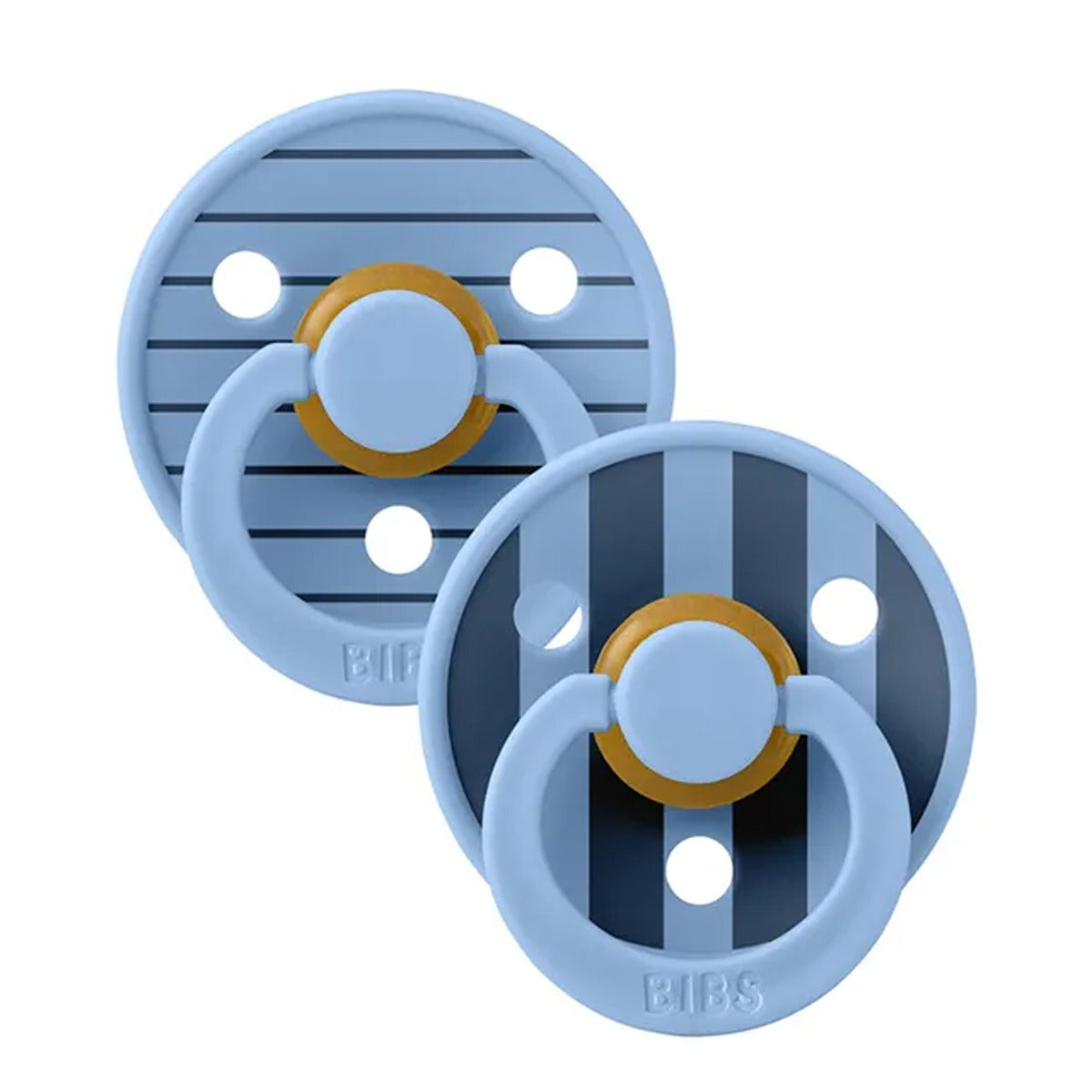 Bibs Studio Colour 2 Pack Pin Latex Size 1 Sky Blue Mix