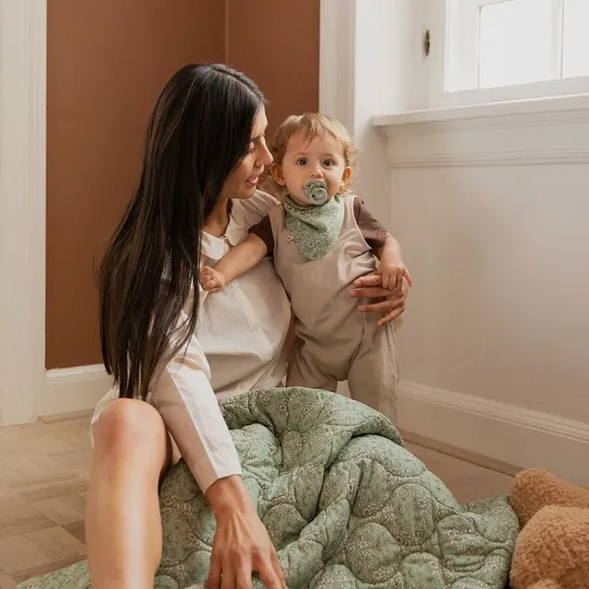 Bibs Bibs x Liberty Quilted Blanket Eloise Ivory