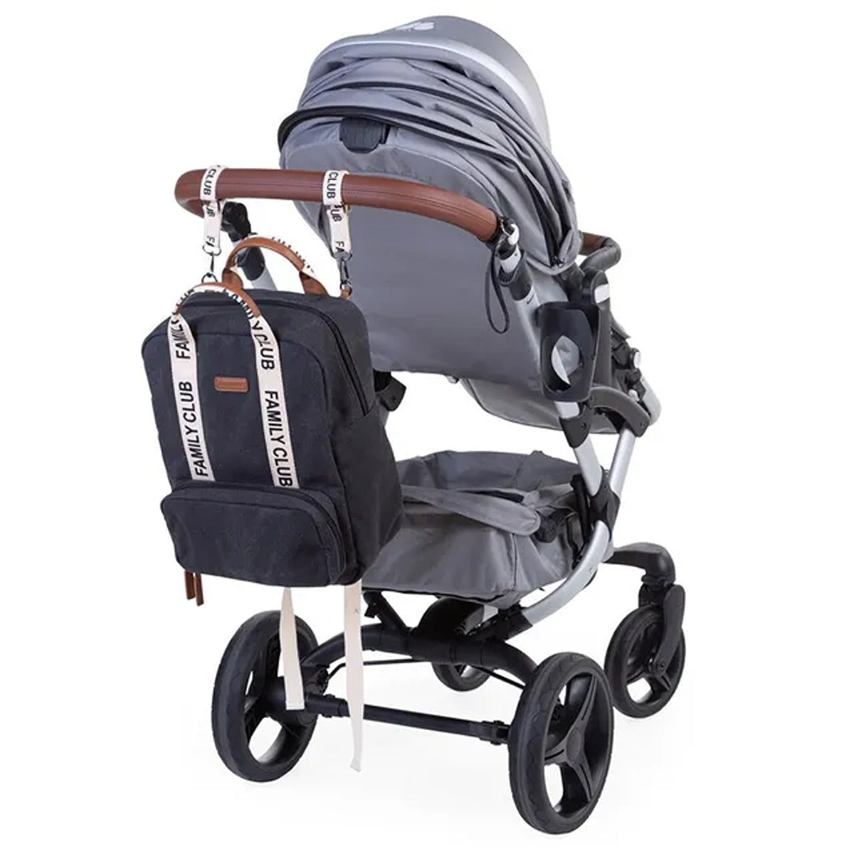 Childhome Childhome Family Club Backpack Signature Canvas Black