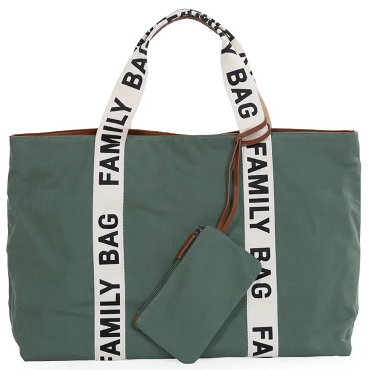 Childhome Childhome Family Bag Signature Canvas Green