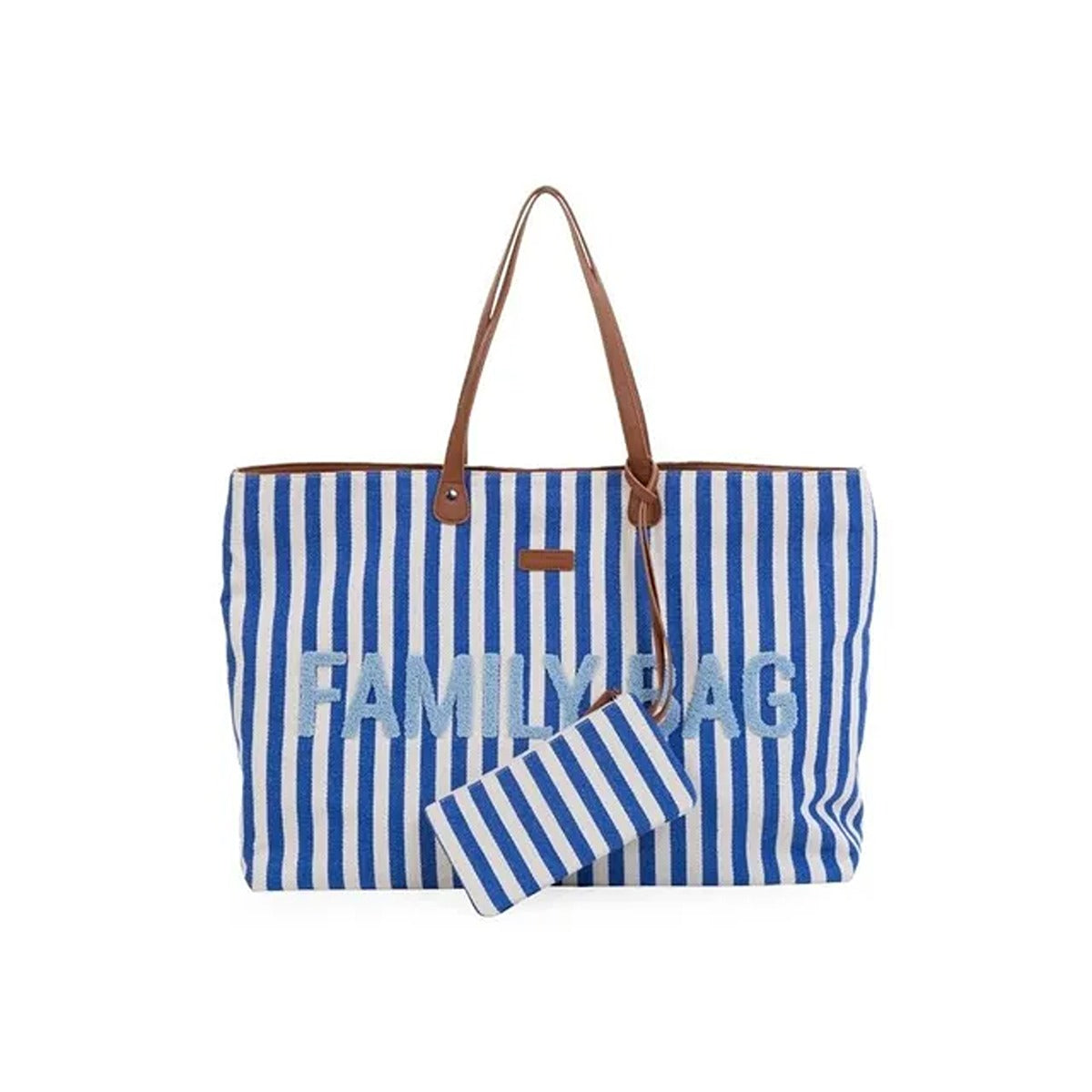 Childhome Childhome Family Bag - Stripes Electric Blue/Light Blue