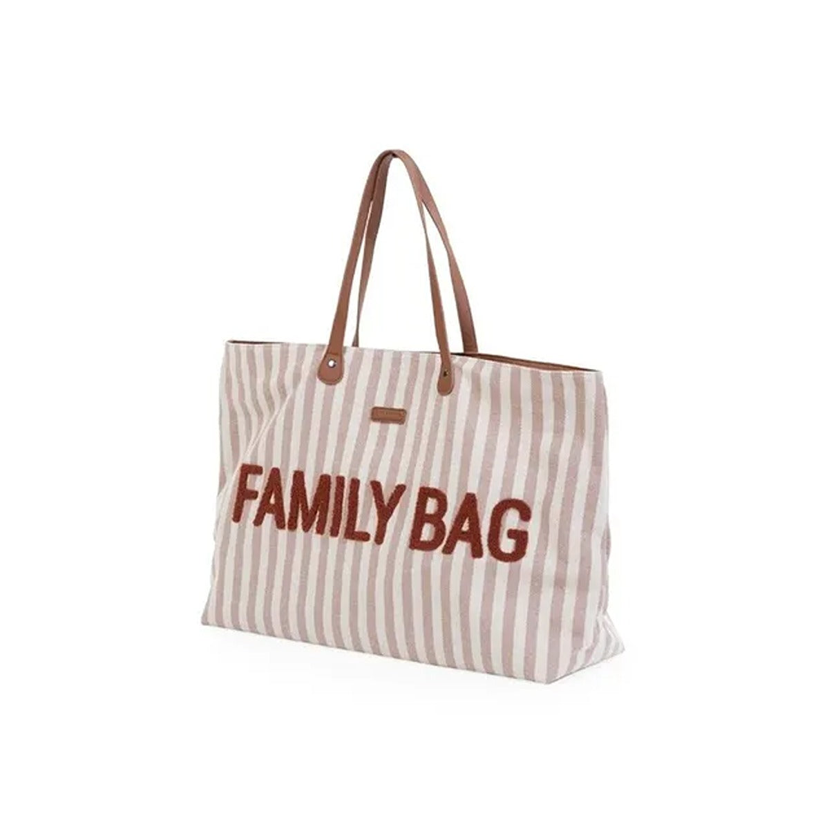 Childhome Childhome Family Bag - Stripes Nude/Terracotta