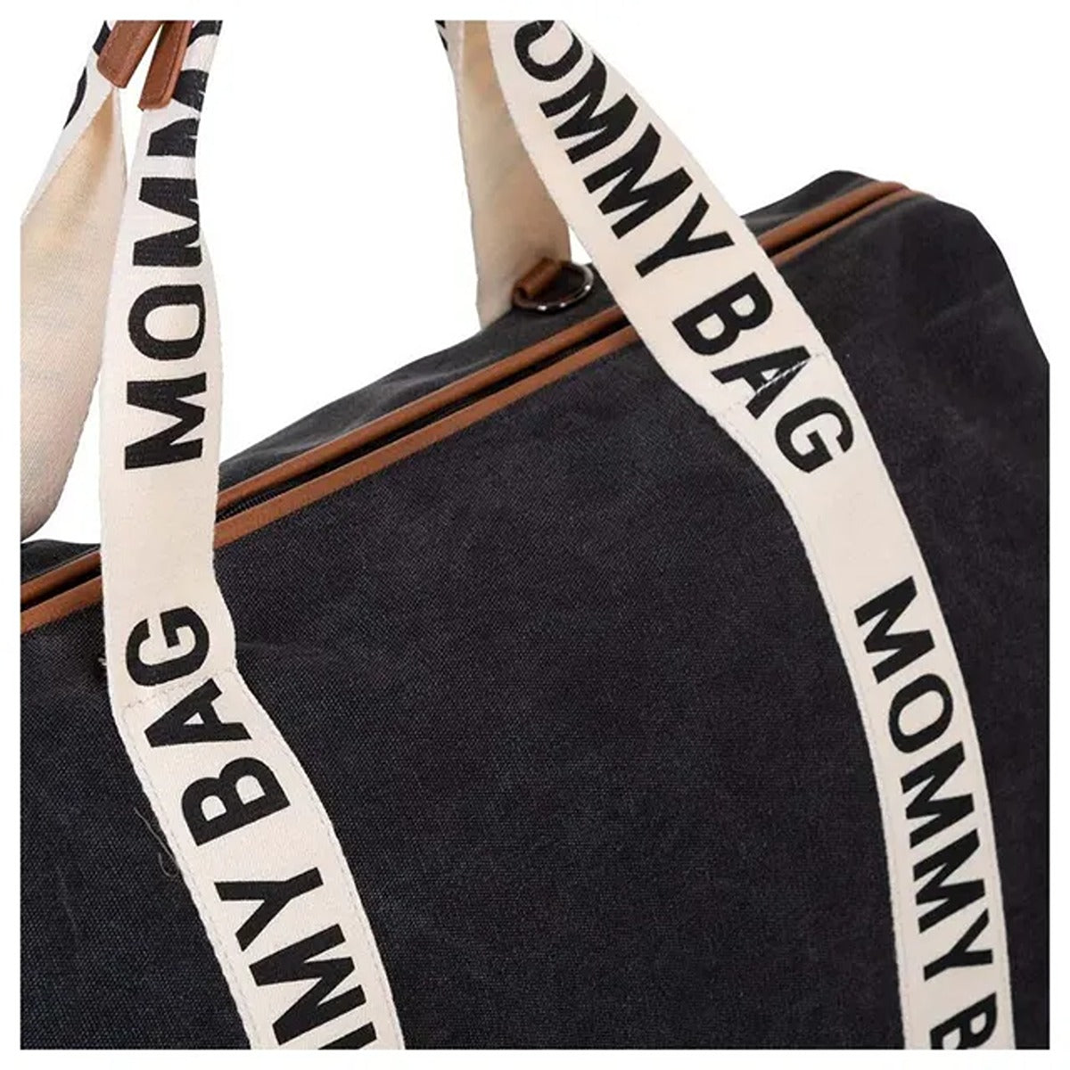 Childhome Childhome Mommy Bag Signature Canvas Black