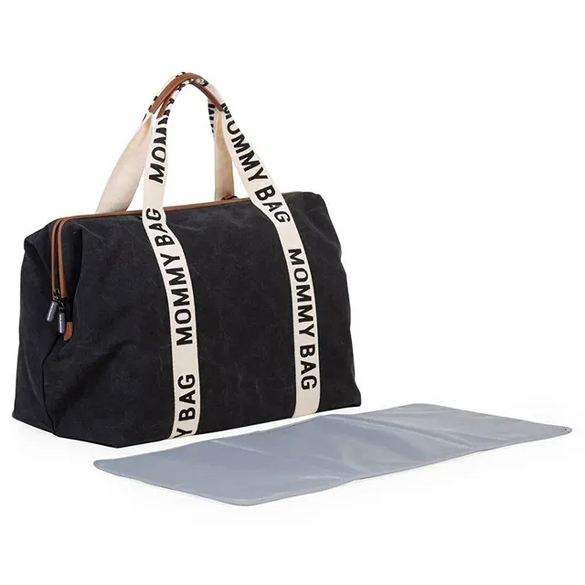 Childhome Childhome Mommy Bag Signature Canvas Black