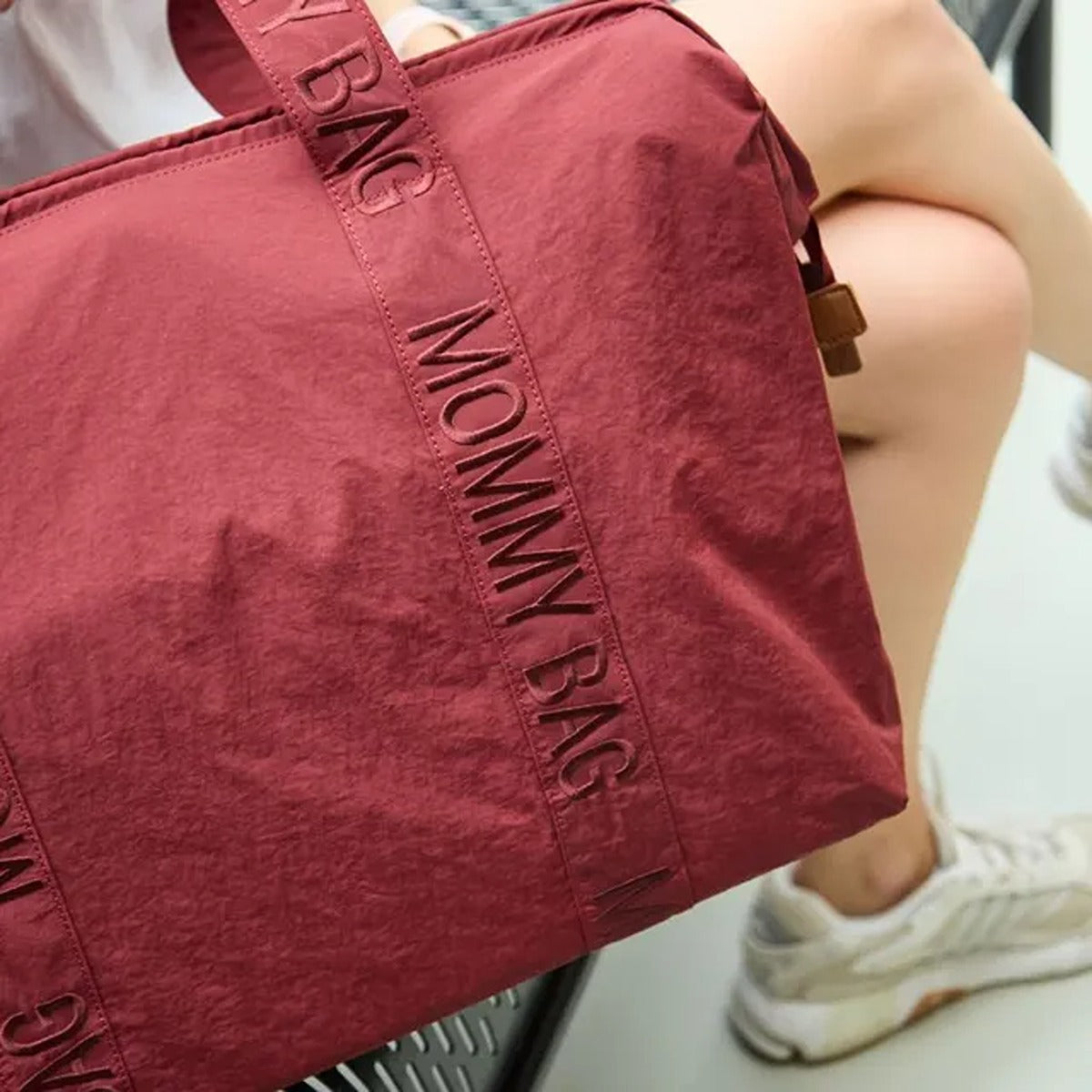 Childhome Childhome Mommy Bag Signature Urban Burgundy