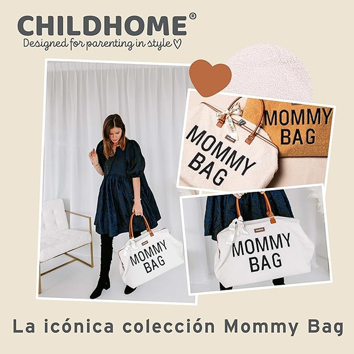 Childhome Childhome Mommy Bag Big Teddy Off-White