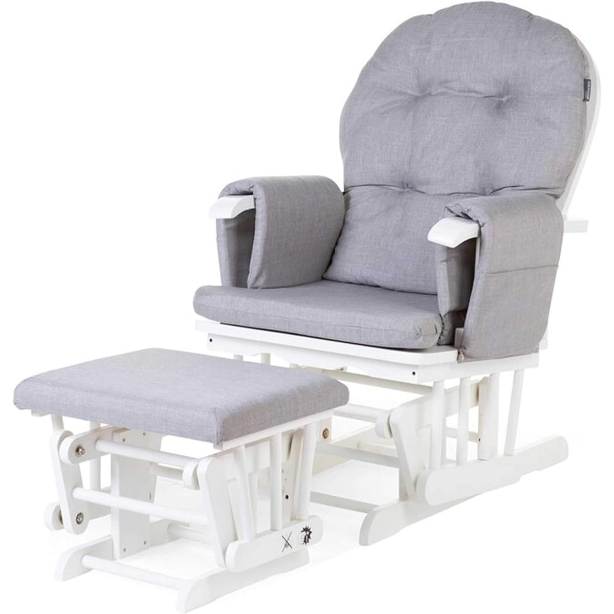 Childhome Childhome Gliding Chair With Footrest Grey