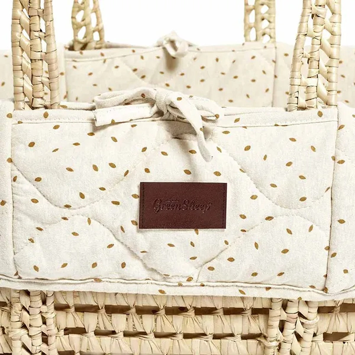 Childhome Childhome Baby Carrycot Basket Mattress Including Natural Material Sea Band