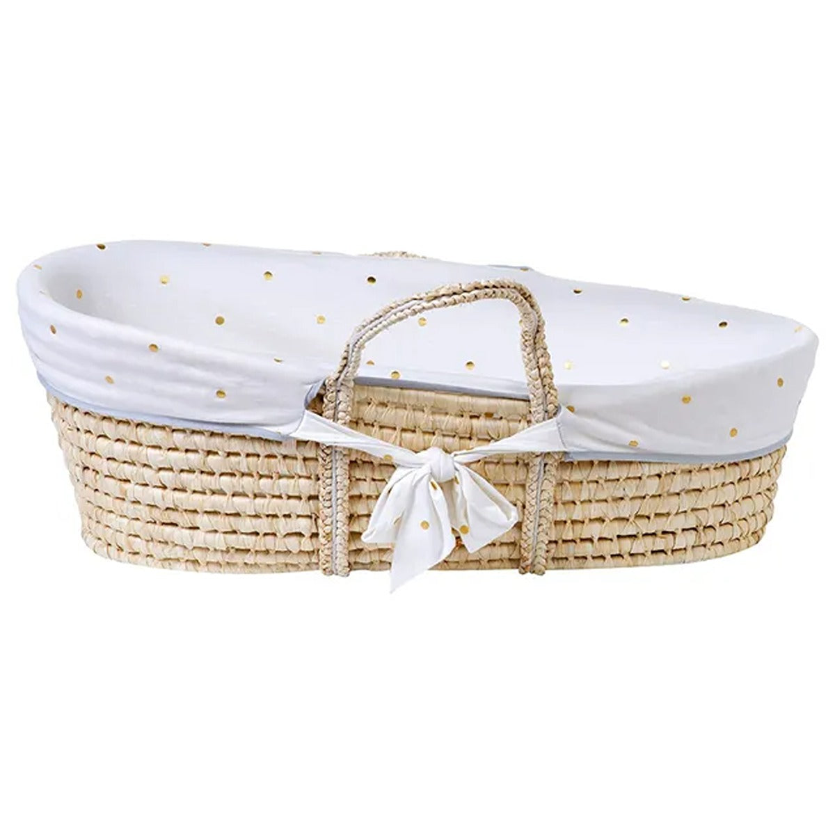 Childhome Bundle Moses Basket  Plus Mattress  Plus Cover Gold Dots