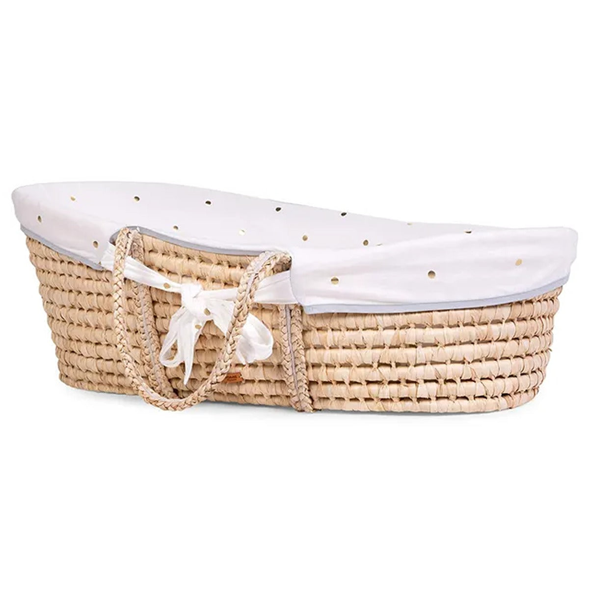 Childhome Bundle Moses Basket  Plus Mattress  Plus Cover Gold Dots