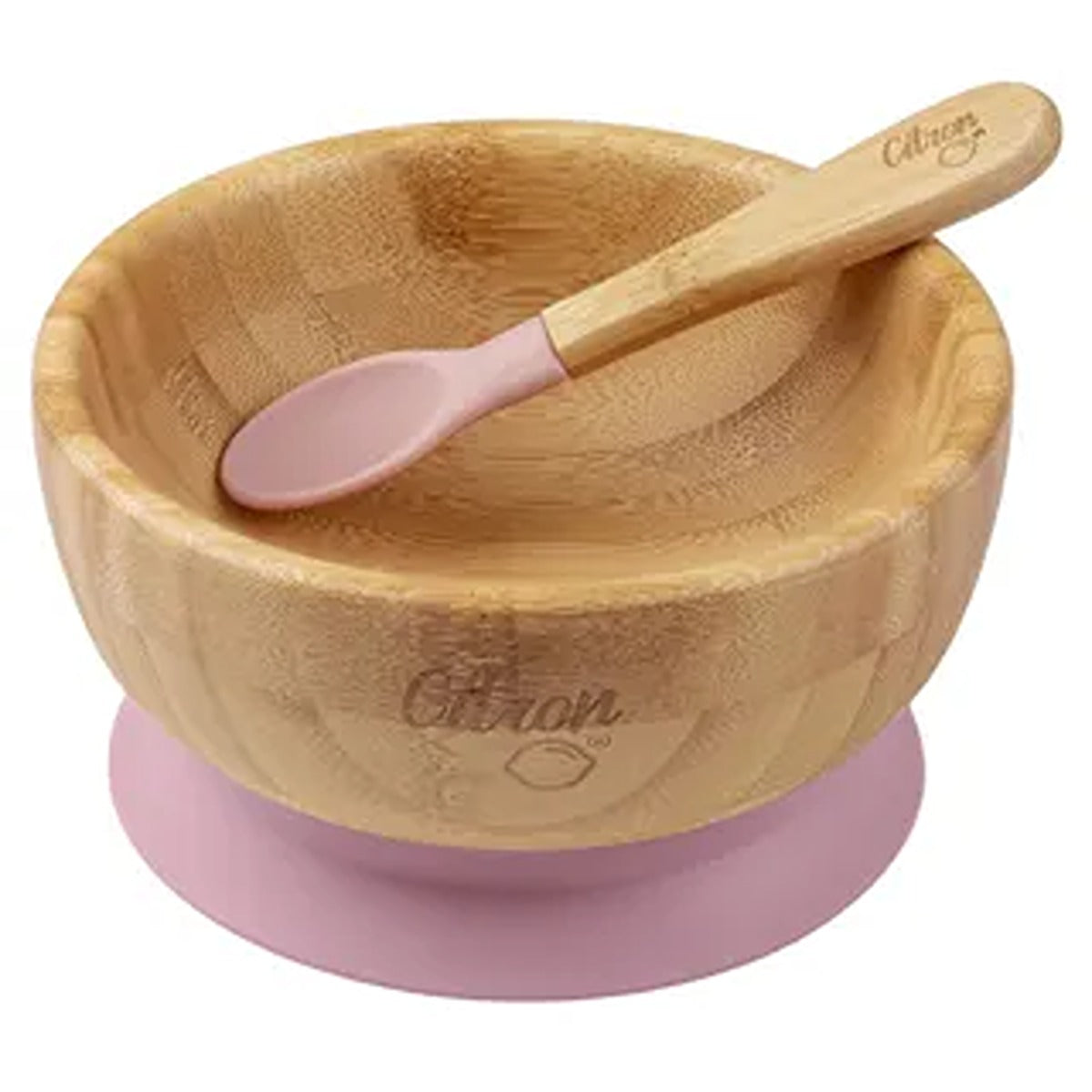 Citron Organic Bamboo Plate  Plus Spoon