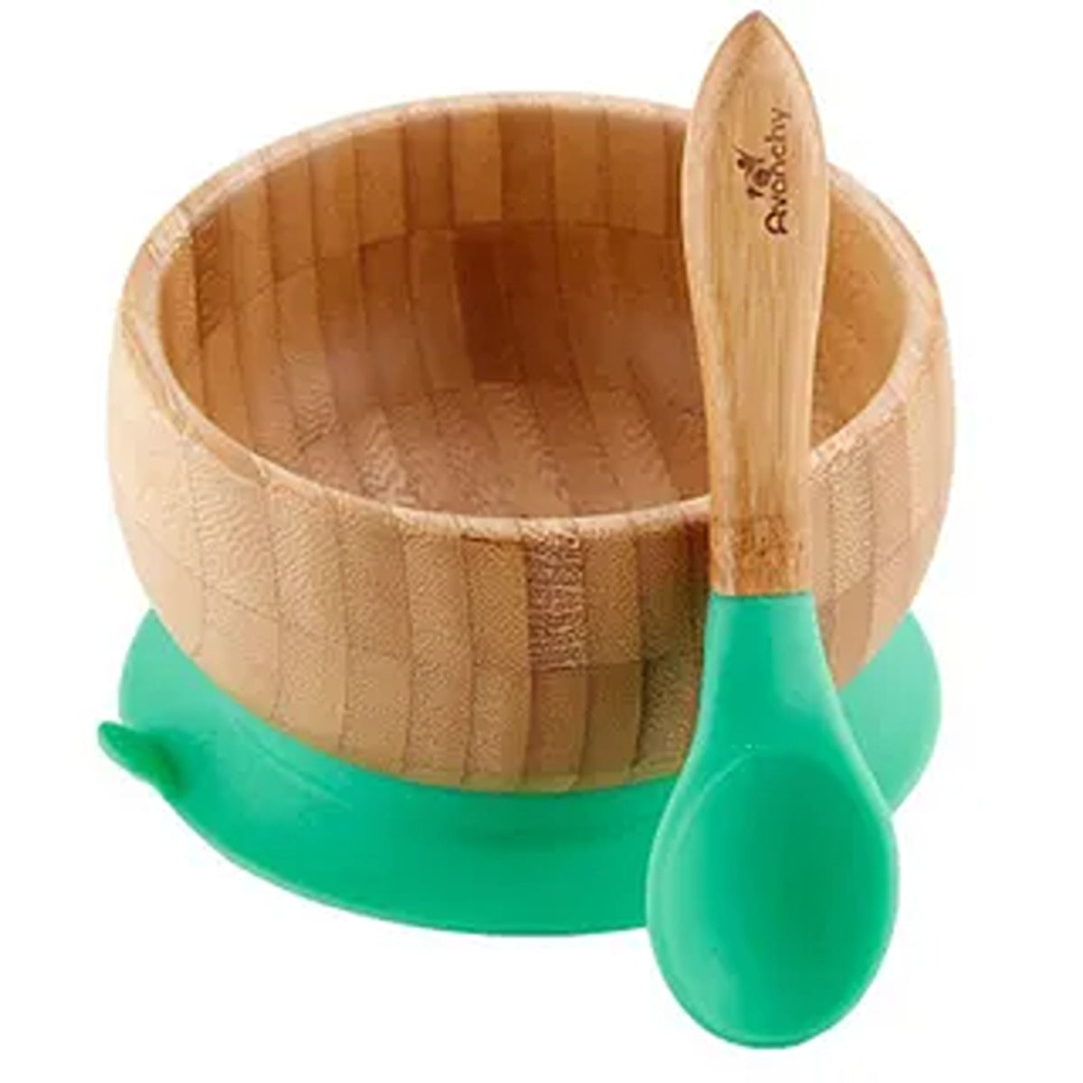 Citron Organic Bamboo Bowl 250ml Suction  Plus Spoon