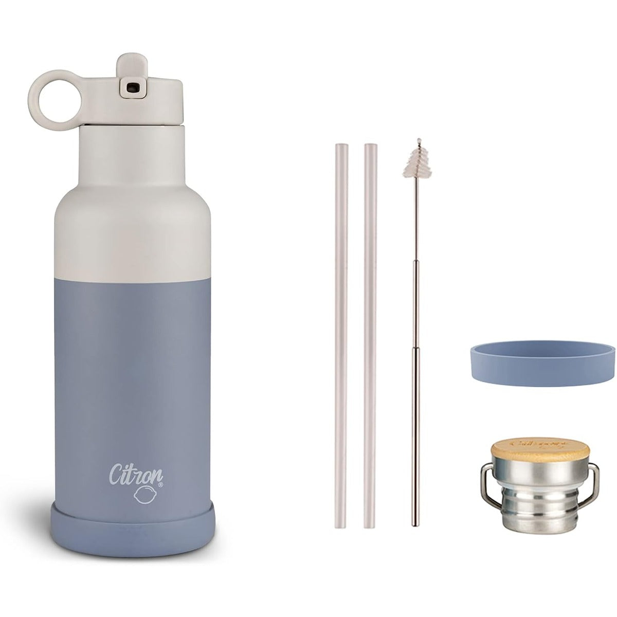 Citron Citron Citron- Vacuum Insulated Stainless Steel Water Bottle 500ml- Dusty Blue
