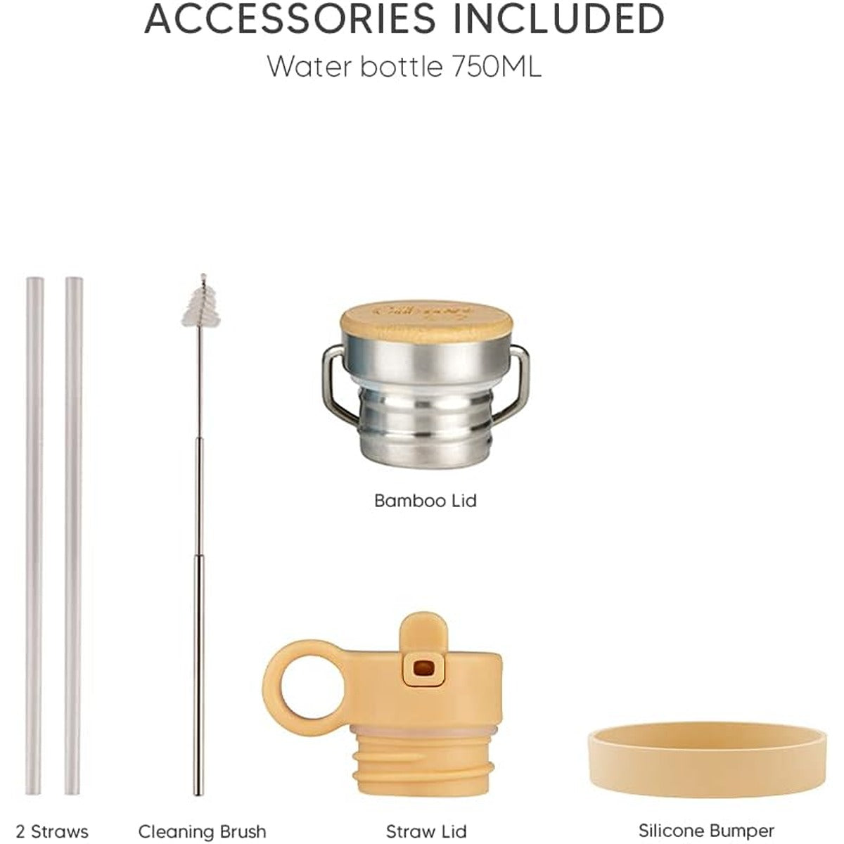 Citron Citron- Vacuum Insulated Stainless Steel Water Bottle 750ml- Thunder Yellow