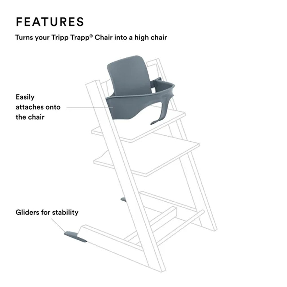 Stokke Stokke Tripp Trapp Baby Set V2 Fjord Blue