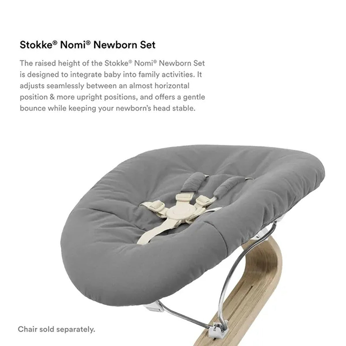 Stokke YOYO Stokke? Nomi? Newborn Set White - Grey Sand