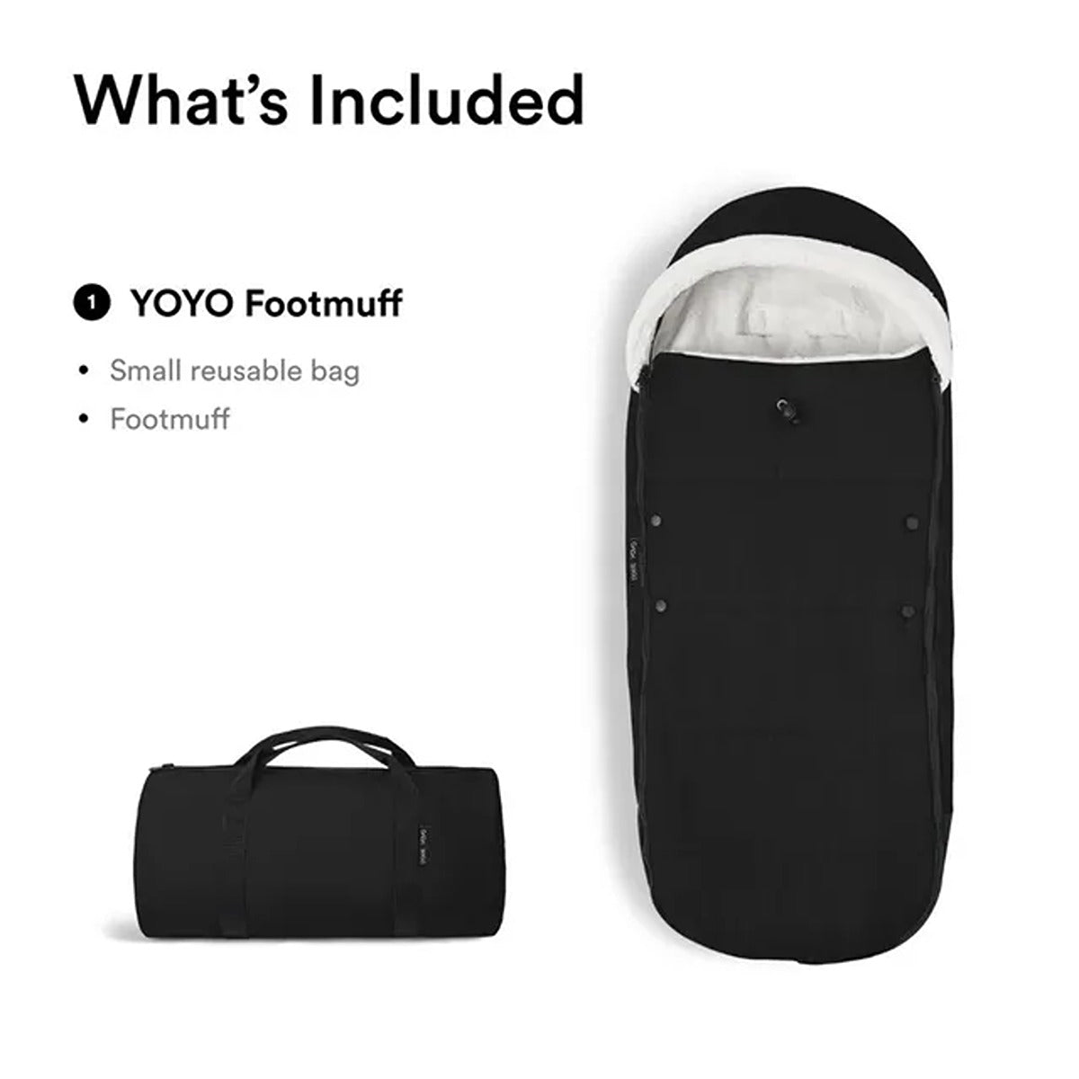 Stokke YOYO STOKKE YOYO footmuff - Black