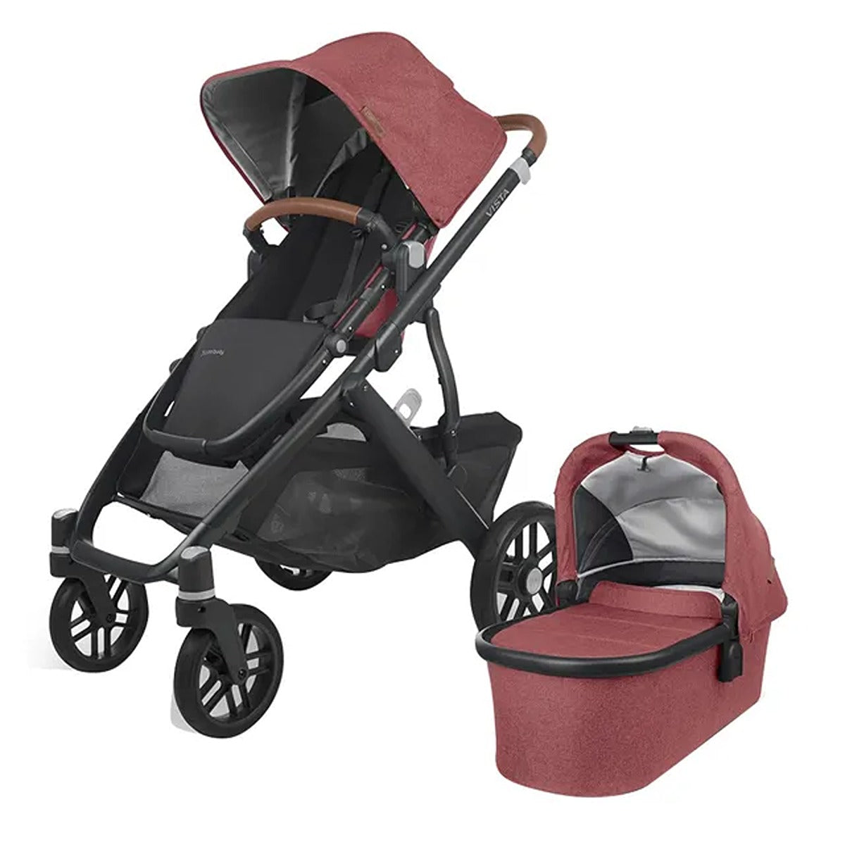 Uppababy UPPABABY Vista V2 Stroller - Lucy - Rosewood M?lange | Carbo