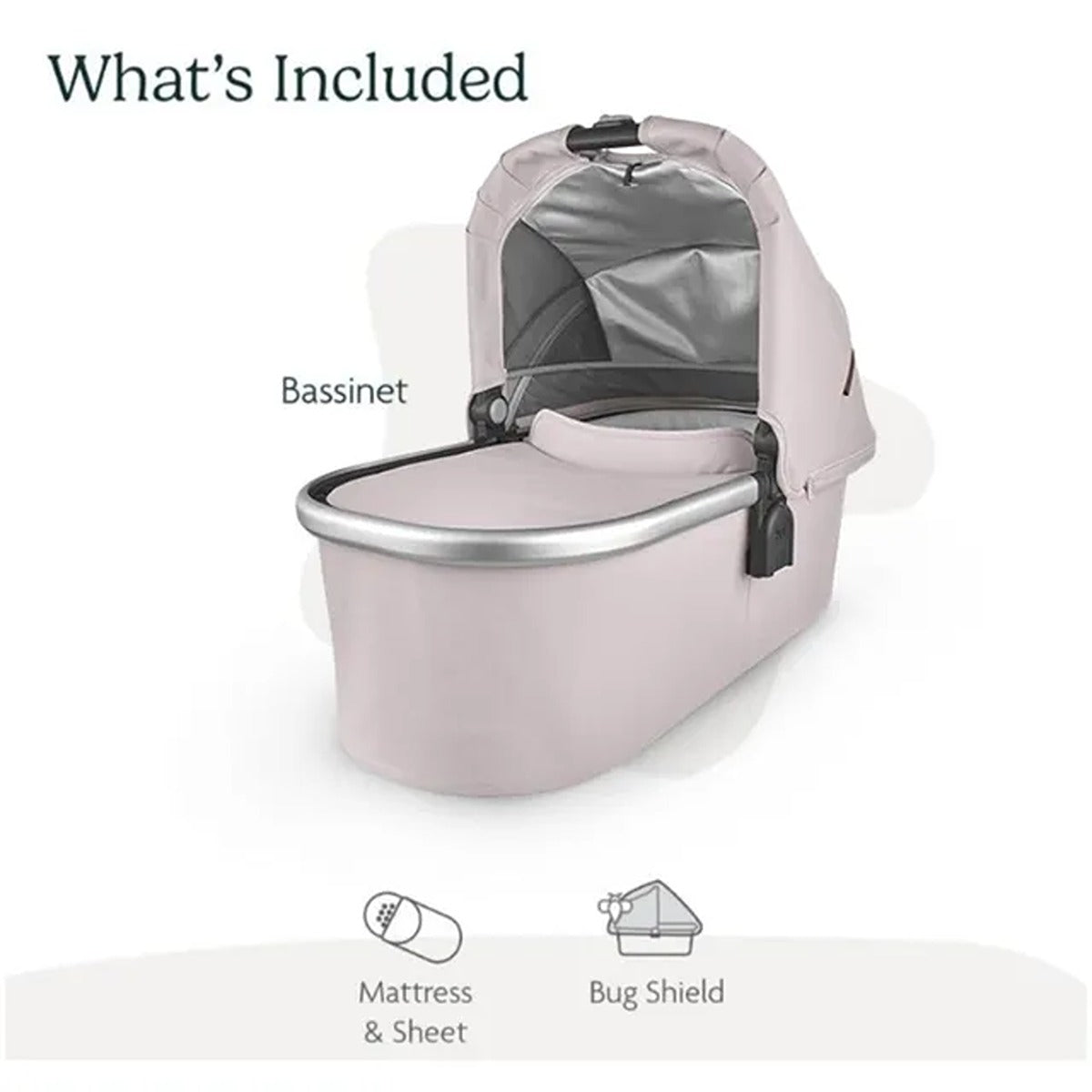 Uppababy UPPABABY Bassinet - Alice - Dusty Pink | Silver Frame
