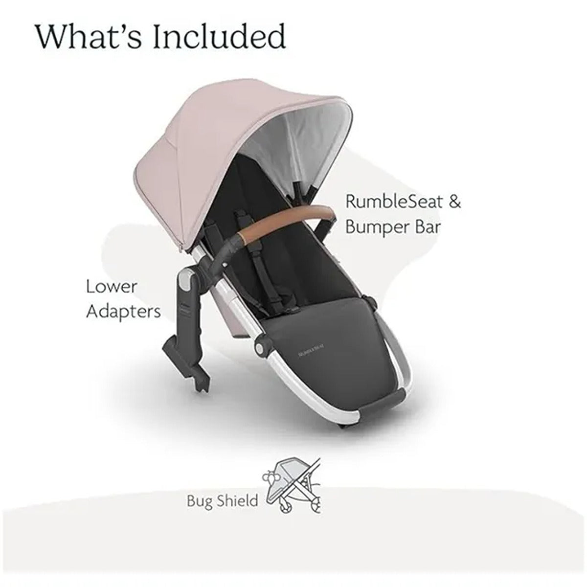 Uppababy UPPABABY RumbleSeat V2 - Alice - Dusty Pink | Silver Frame |