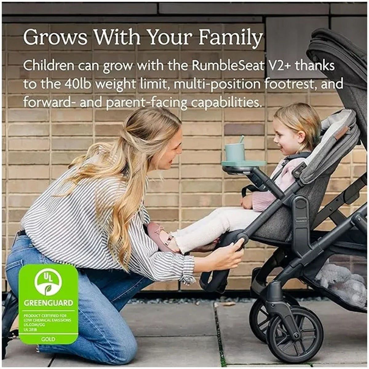 Uppababy UPPABABY RumbleSeat V2 - Alice - Dusty Pink | Silver Frame |