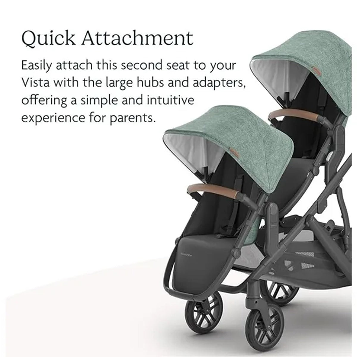 Uppababy UPPABABY RumbleSeat V2 - Gwen - Green M?lange | Carbon Frame