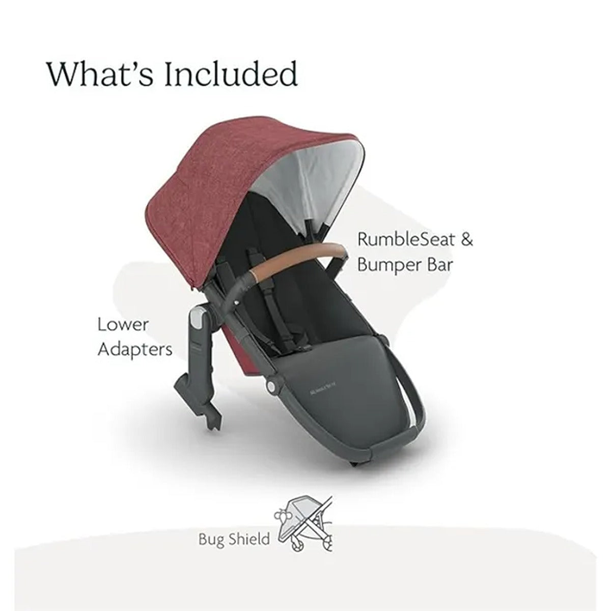 Uppababy UPPABABY RumbleSeat V2 - Lucy -  Rosewood M?lange | Carbon F