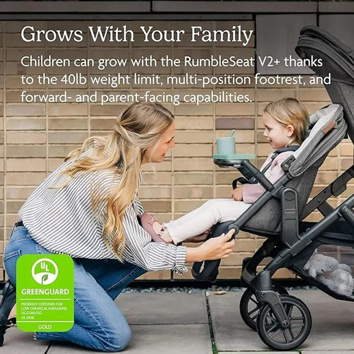 Uppababy UPPABABY RumbleSeat V2 - Lucy -  Rosewood M?lange | Carbon F