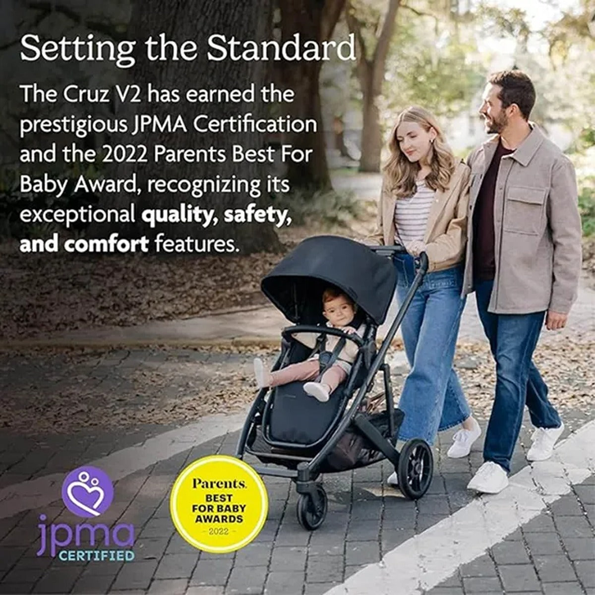 Uppababy UPPABABY Cruz V2 Stroller - Gwen - Green M?lange | Carbon Fr