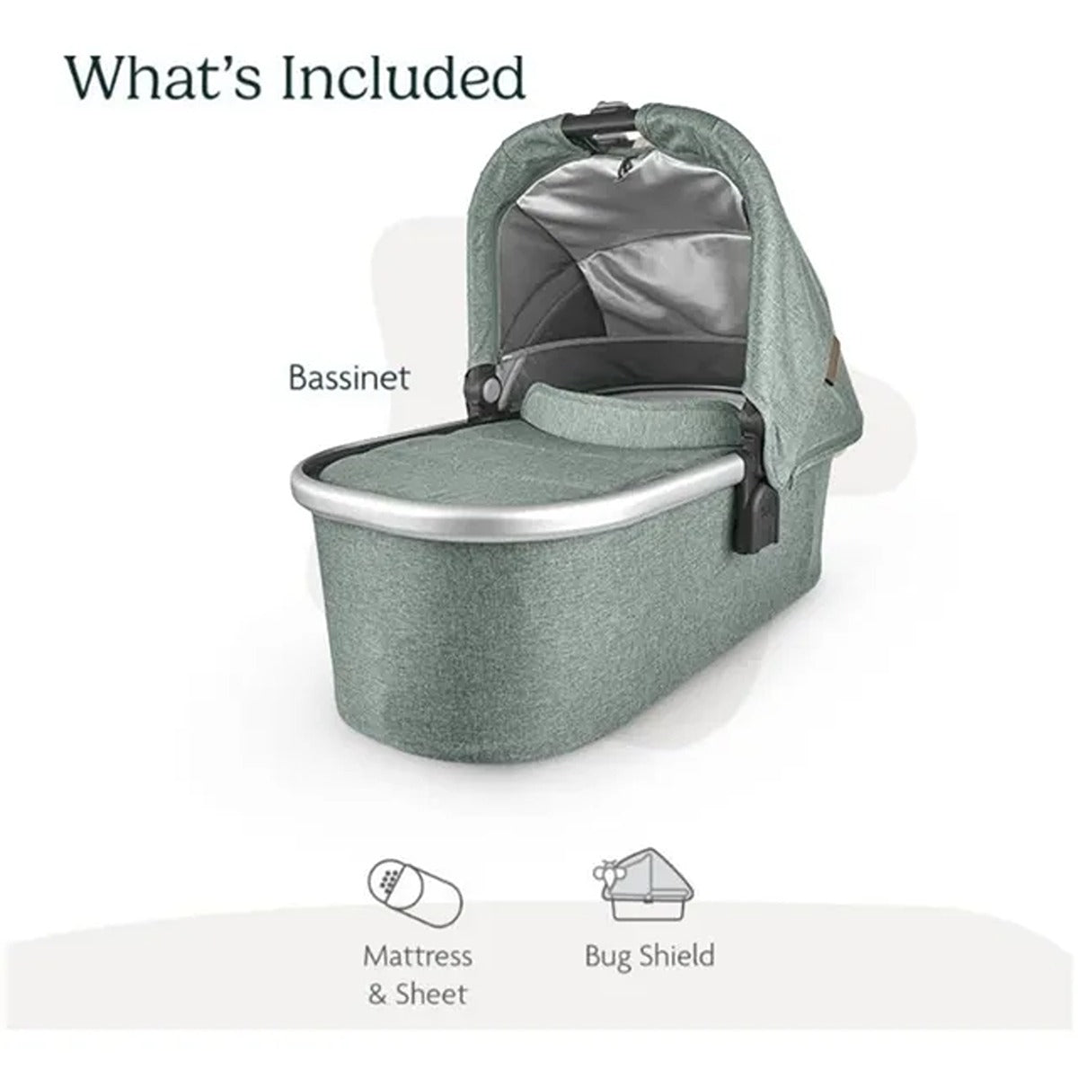 Uppababy UPPABABY Carrycot - EMMETT Green M?lange | Silver