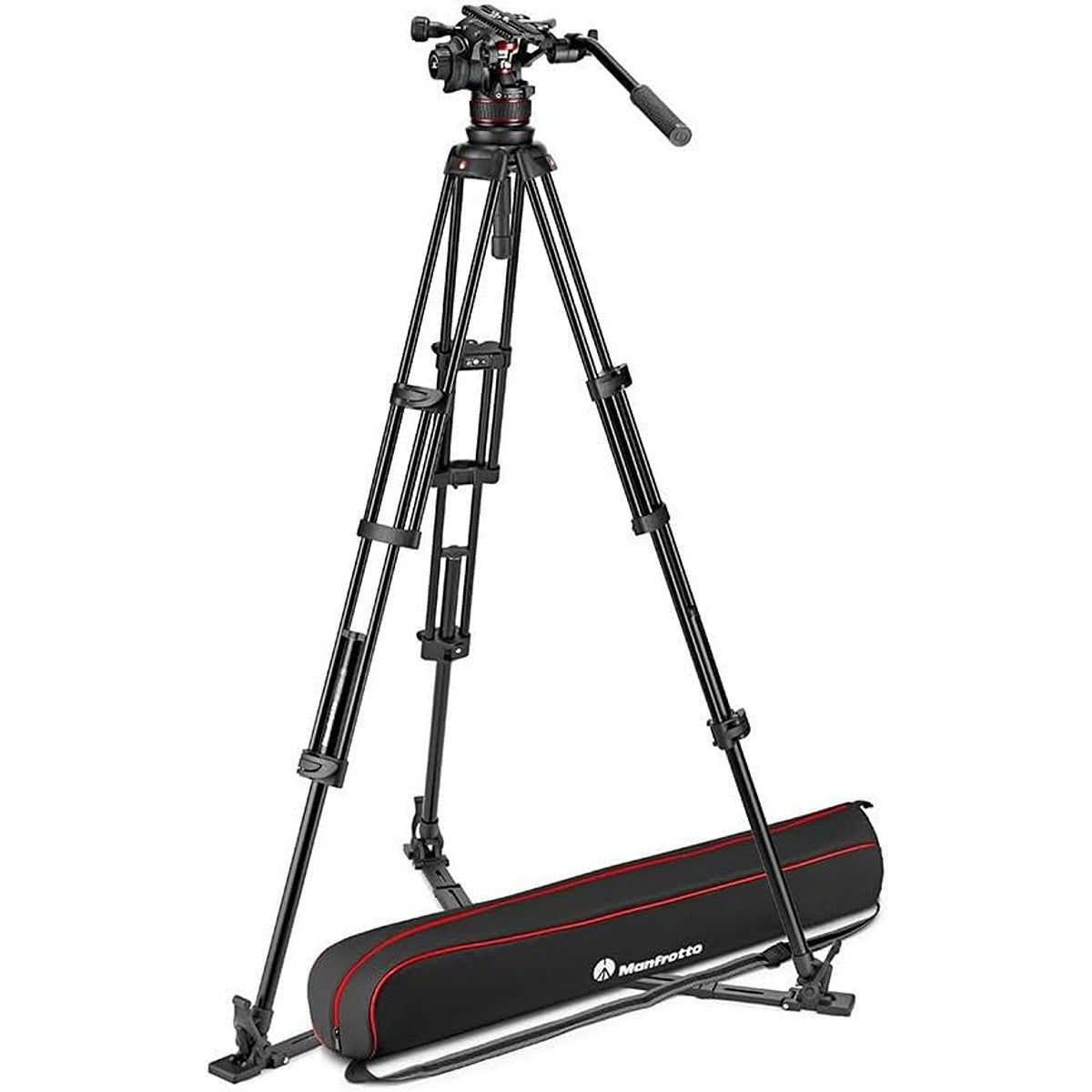 Manfrotto Manfrotto Nitrotech 612 Video Head With Aluminium Twin Leg Ground Spreader Tripod Kit