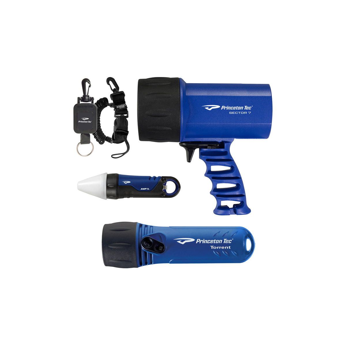 Princeton Tech NAV Pack Blue LED Light (S7 700 Lumens, Torrent 330 Lumens, AMP1L 100 Lumens)