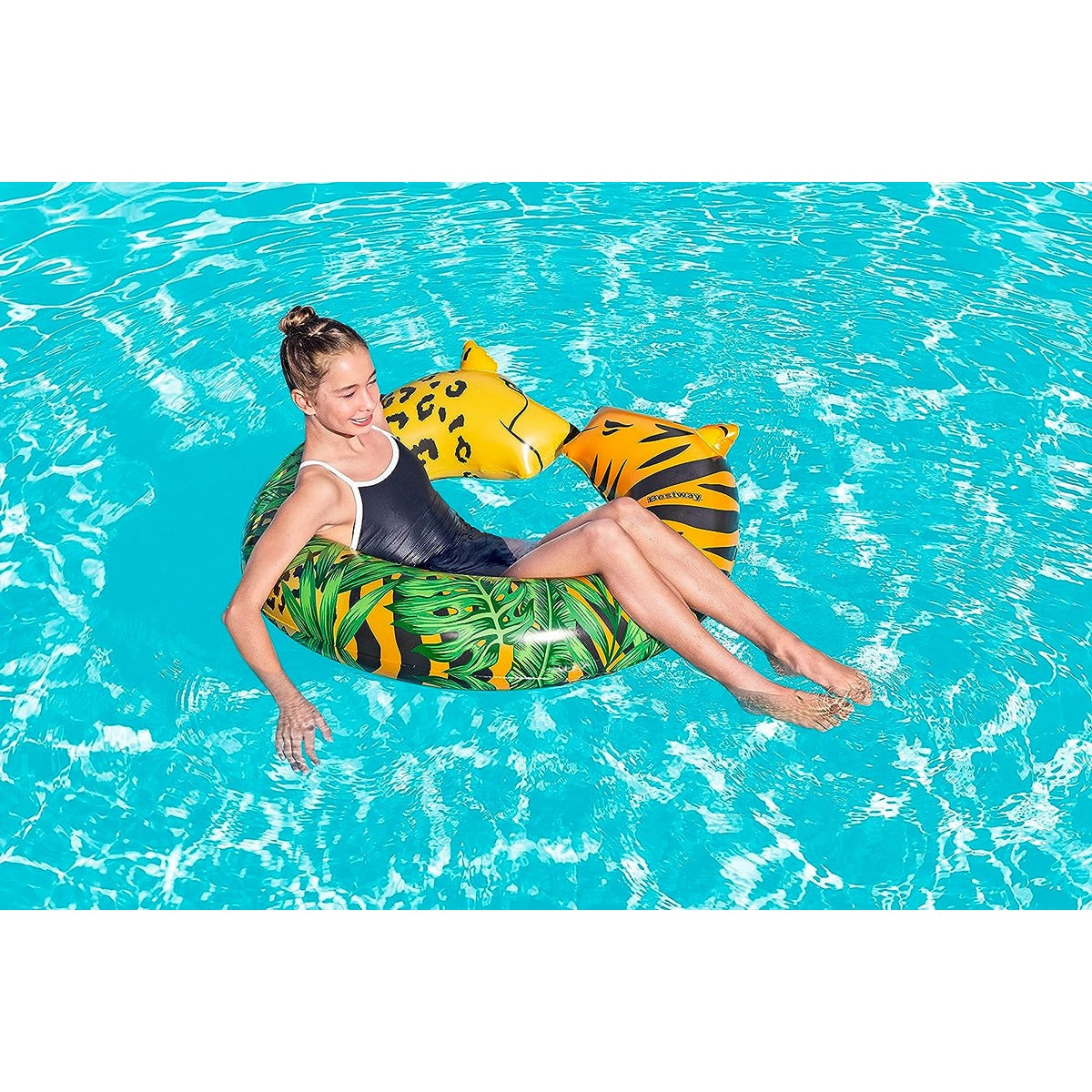 Bestway 43&quot; x 35&quot;/1.09m x 89cm Jungle Dream Split Swim Tube