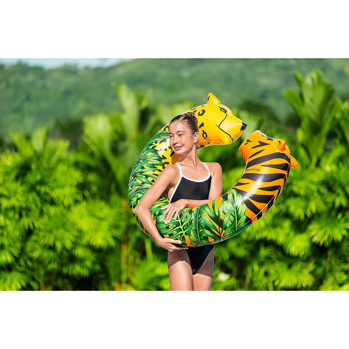 Bestway 43&quot; x 35&quot;/1.09m x 89cm Jungle Dream Split Swim Tube