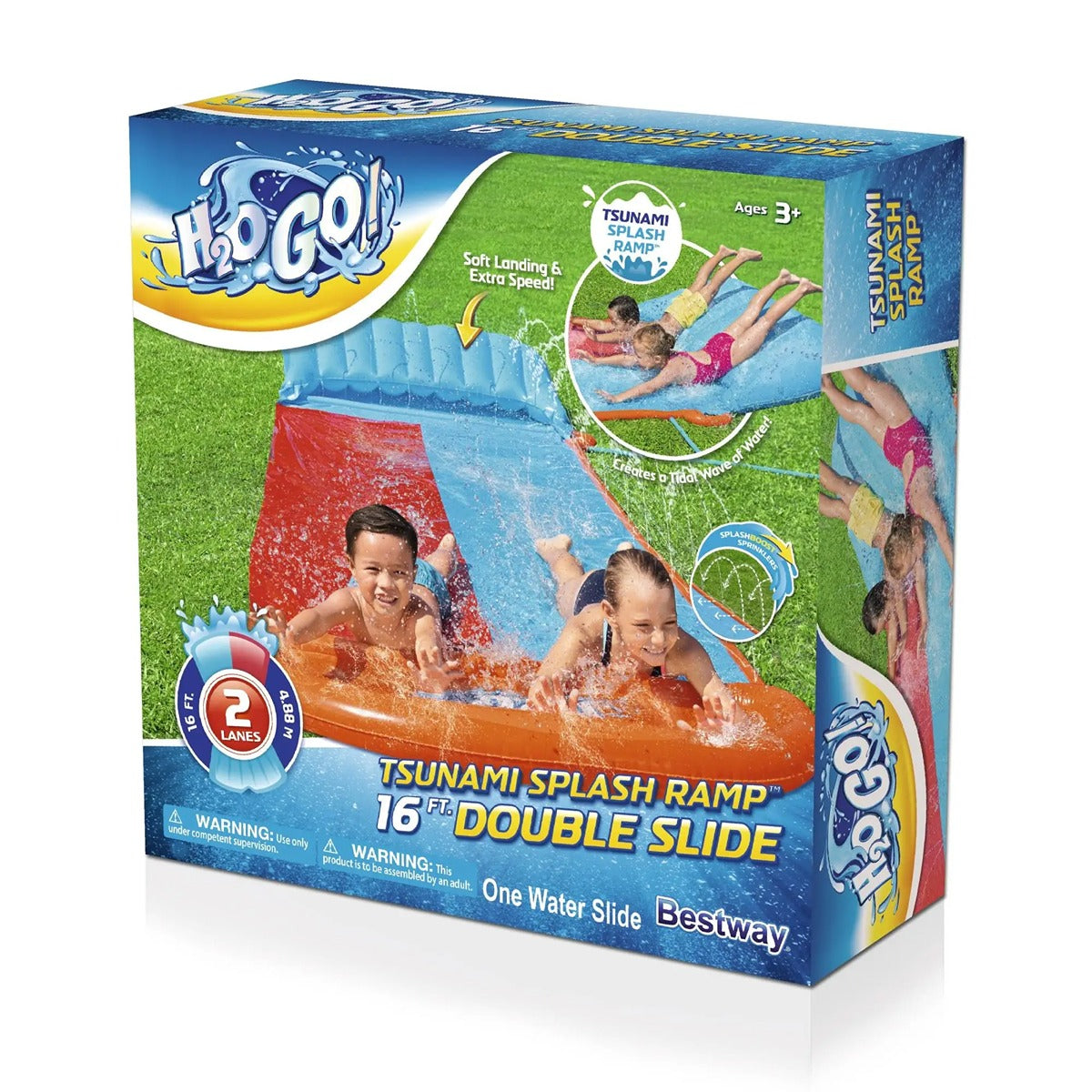 Bestway 16&quot;/4.88m Tsunami Splash Ramp Double Slide