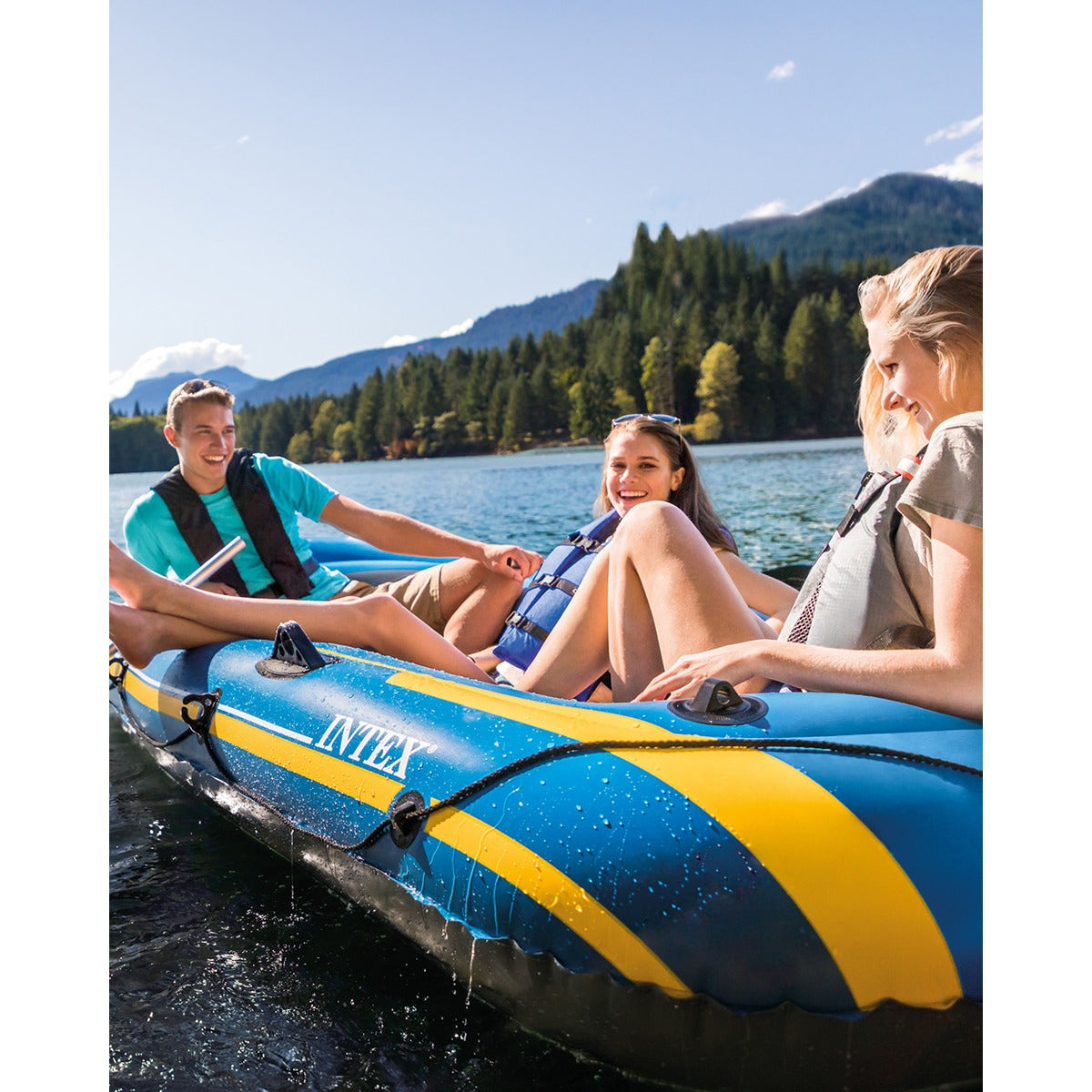 Intex Challenger 3 Inflatable Boat Set - 3 Person