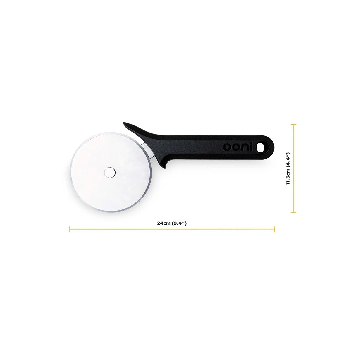 Ooni Professional Comfort Pizza Cutter Wheel Black And Silver