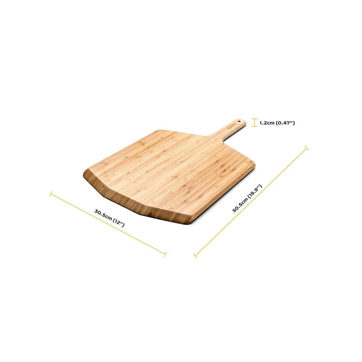 Ooni Pizza Peel 12 inch (30.48 cm), Lightweight Bamboo Pizza Paddle and Pizza Board for Baking Homemade Pizza and Bread, Wooden Pizza Peel, Pizza Oven Accessories.