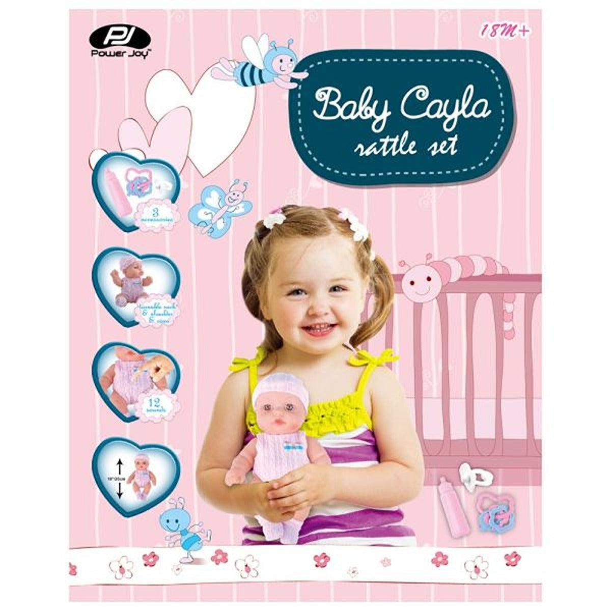 P.JOY PJOY-BABY-CAYLA-RATTLE-SET-25CM-BO-