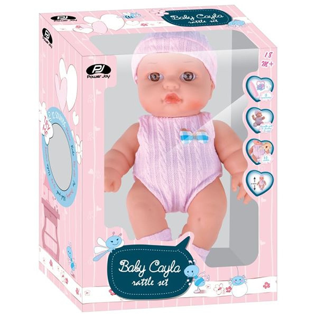 P.JOY PJOY-BABY-CAYLA-RATTLE-SET-25CM-BO-