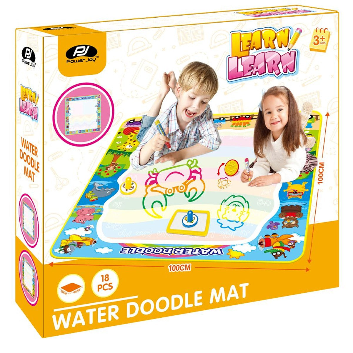 P.JOY PJOY-LEARN-WATER-DOODLE-MAT-100X100CM-