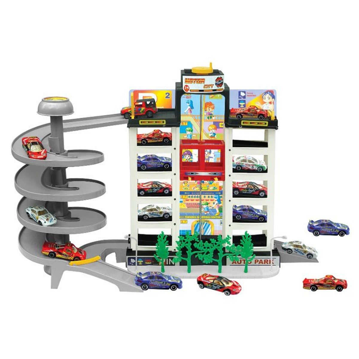P.JOY PJOY-VVROOM-MOTOR-CITY-GARAGE-W-4-CARS